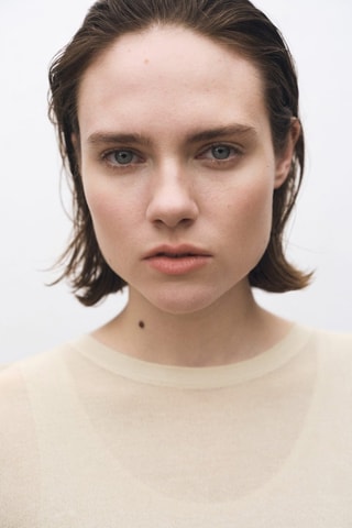 Pull-over manches courtes oversize - Ecru