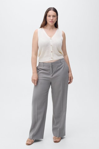 Gilet maille épaisse boutons - Ecru