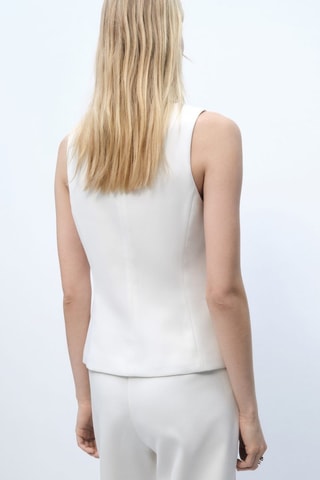 Gilet de costume double boutonnage - Ecru