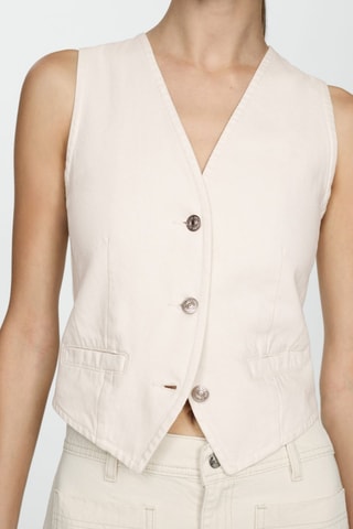 Gilet sans manches - Ecru