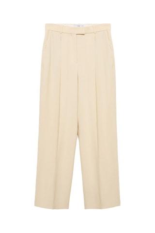 Pantalon costume wideleg à pinces - Vanille