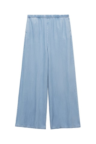 Pantalon palazzo lyocell - Bleu clair