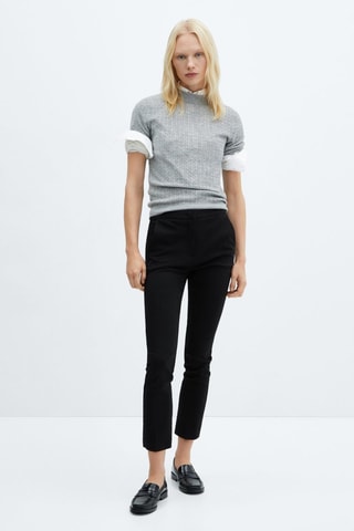 Pantalon skinny crop - Noir
