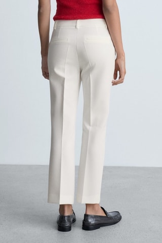 Pantalon droit pinces - Blanc