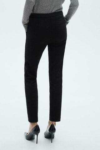 Pantalon cigarette crop - Noir