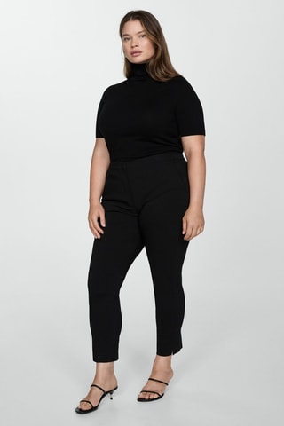 Pantalon cigarette crop - Noir