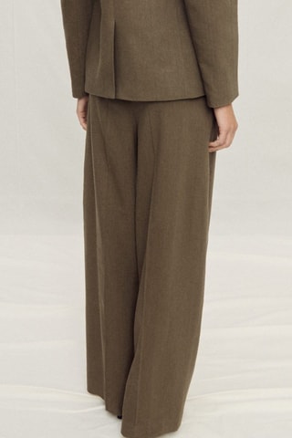 Pantalon de costume lin sans coutures - Kaki