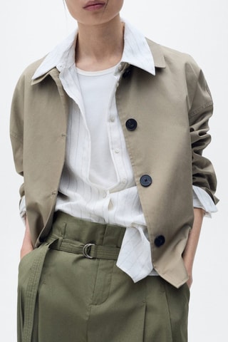 Pantalon wideleg ceinture - Kaki