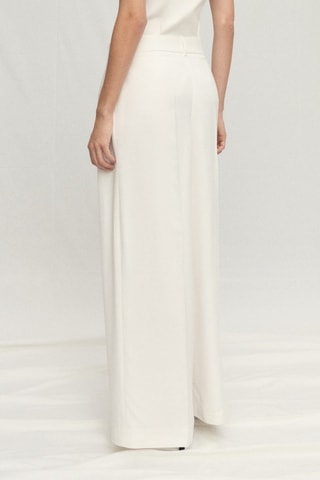 Pantalon costume lyocell à pinces - Ecru