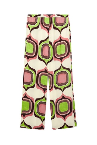 Pantalon imprimé géométrique - Ecru