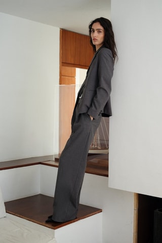Pantalon de tailleur droit - Gris