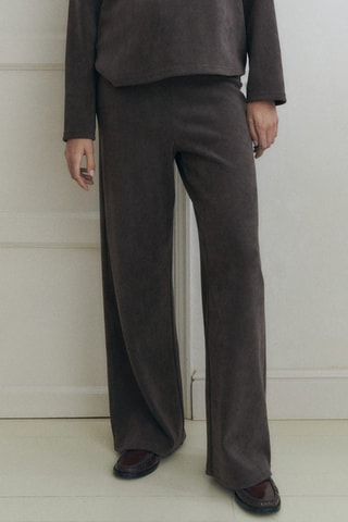 Pantalon en velours côtelé prémaman - Gris foncé