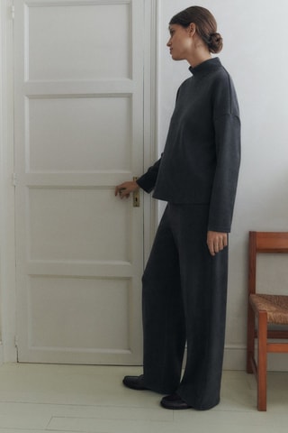 Pantalon en velours côtelé prémaman - Gris foncé