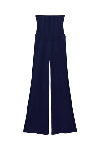 Pantalon de grossesse maille wideleg - Bleu marine