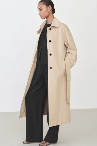 Rechte Lyocell Pantalon - Zwart