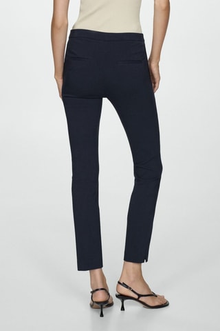 Pantalon cigarette crop - Bleu marine