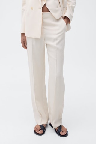 Pantalon droit costume - Ecru