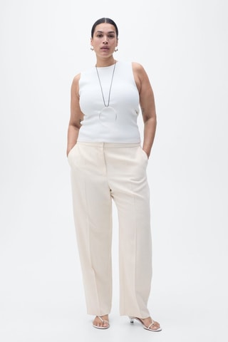 Pantalon droit costume - Ecru