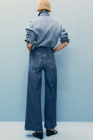 Jeans met wide legs - Blauw