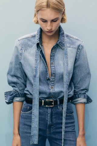 Jeans met wide legs - Blauw