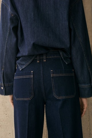 Jeans met wide legs - Blauw