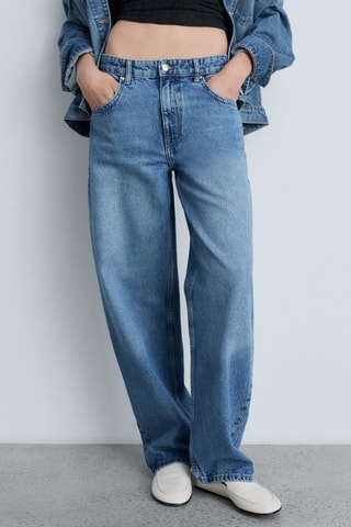 Jean balloon taille normale - Bleu