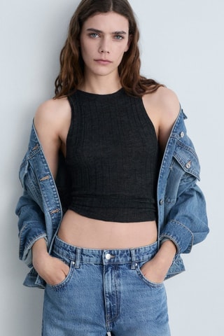 Jean balloon taille normale - Bleu