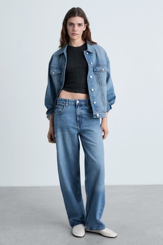 Jean balloon taille normale - Bleu