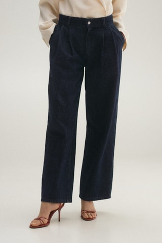 Jean wideleg pinces rinse wash - Bleu