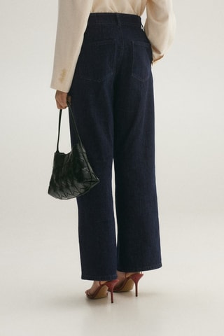 Jean wideleg pinces rinse wash - Bleu