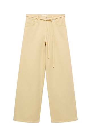 Jean wideleg taille basse ceinture - Blanc