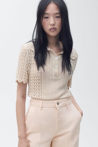 Jean wideleg taille haute - Rose