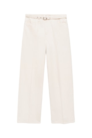 Jean wideleg ceinture - Ecru