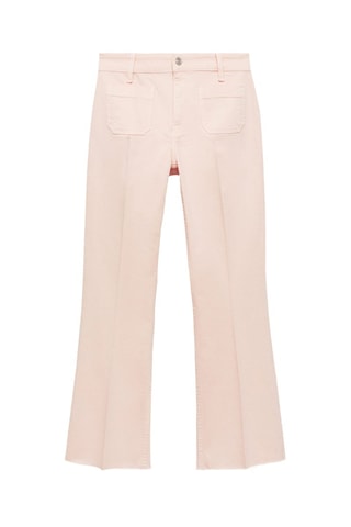 Jean flare crop poches - Rose