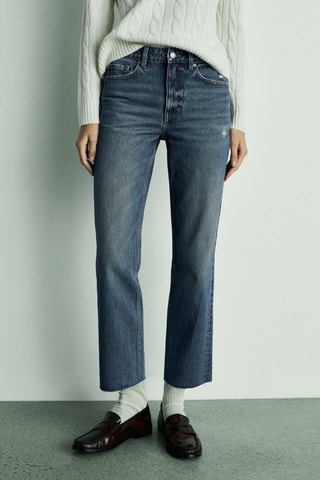 Jean Blanca droit crop - Bleu marine