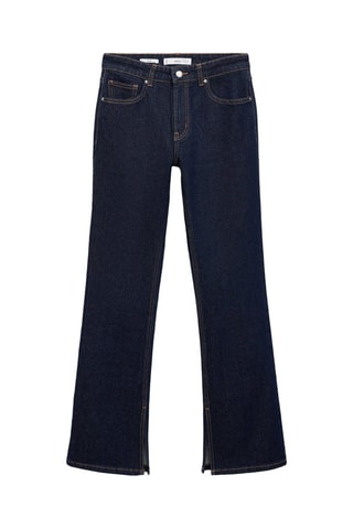 Jean flare fentes rinse wash - Bleu