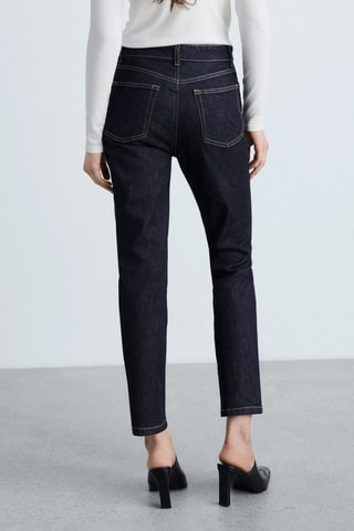 Jean Claudia slim crop rinse wash - Bleu
