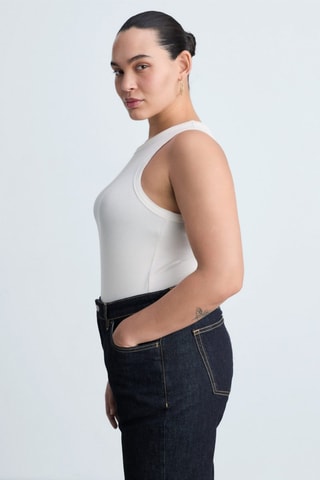 Jean Claudia slim crop rinse wash - Bleu