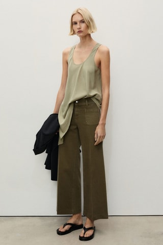 Jean wideleg poches - Kaki