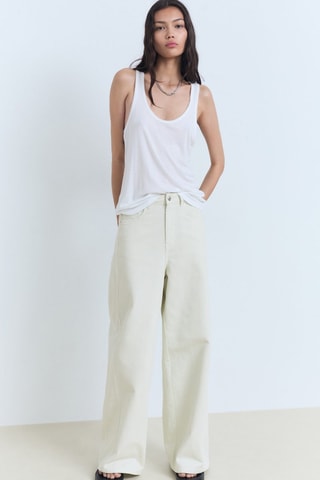 Jean wideleg taille normale - Vert