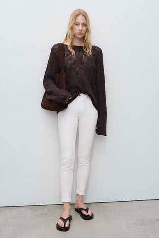 Jean skinny taille normale - Blanc