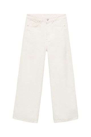 Jean balloon taille haute - Ecru