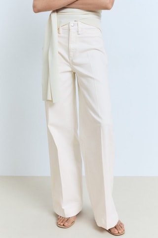 Jean wideleg taille haute - Blanc