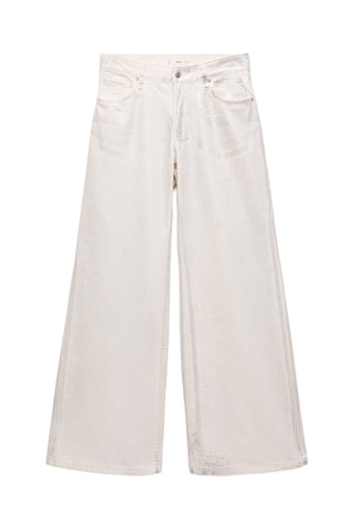 Jean wideleg finition métallisée - Argenté