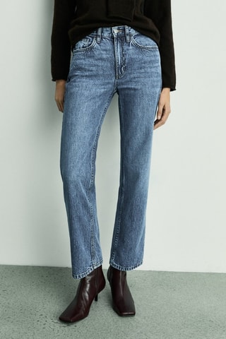 Matilda medium-rise straight-fit jeans - Bleu marine