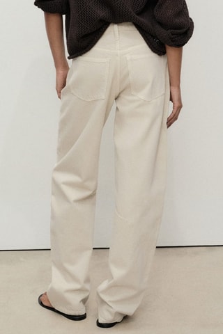 Jean balloon taille haute - Sable