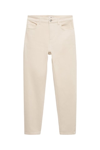 Jean Newmom confort taille haute - Ecru