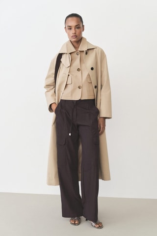 Veste en coton poches - Kaki