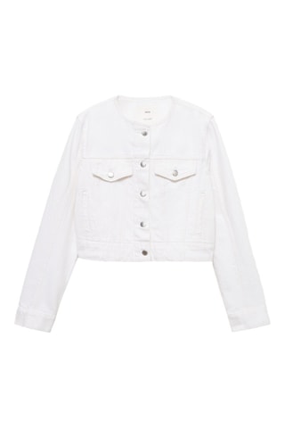 Veste en jean crop - Blanc
