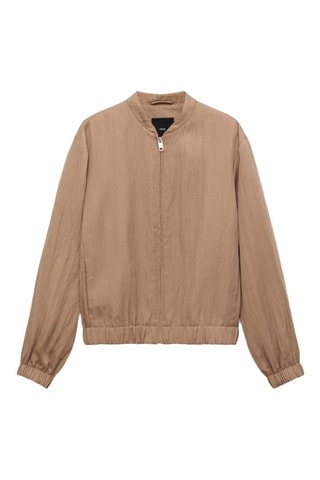 Veste bomber en lyocell - Marron